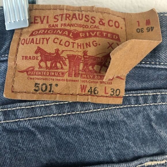 Levi’s 501  Blue Jeans size 46w 30L - Picture 8 of 8
